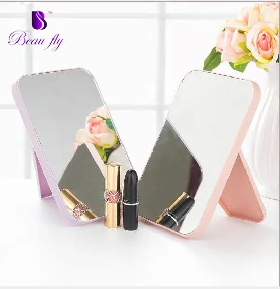 Rectangular desktop mirror hd  desktop dressing mirror folding portable makeup mirror