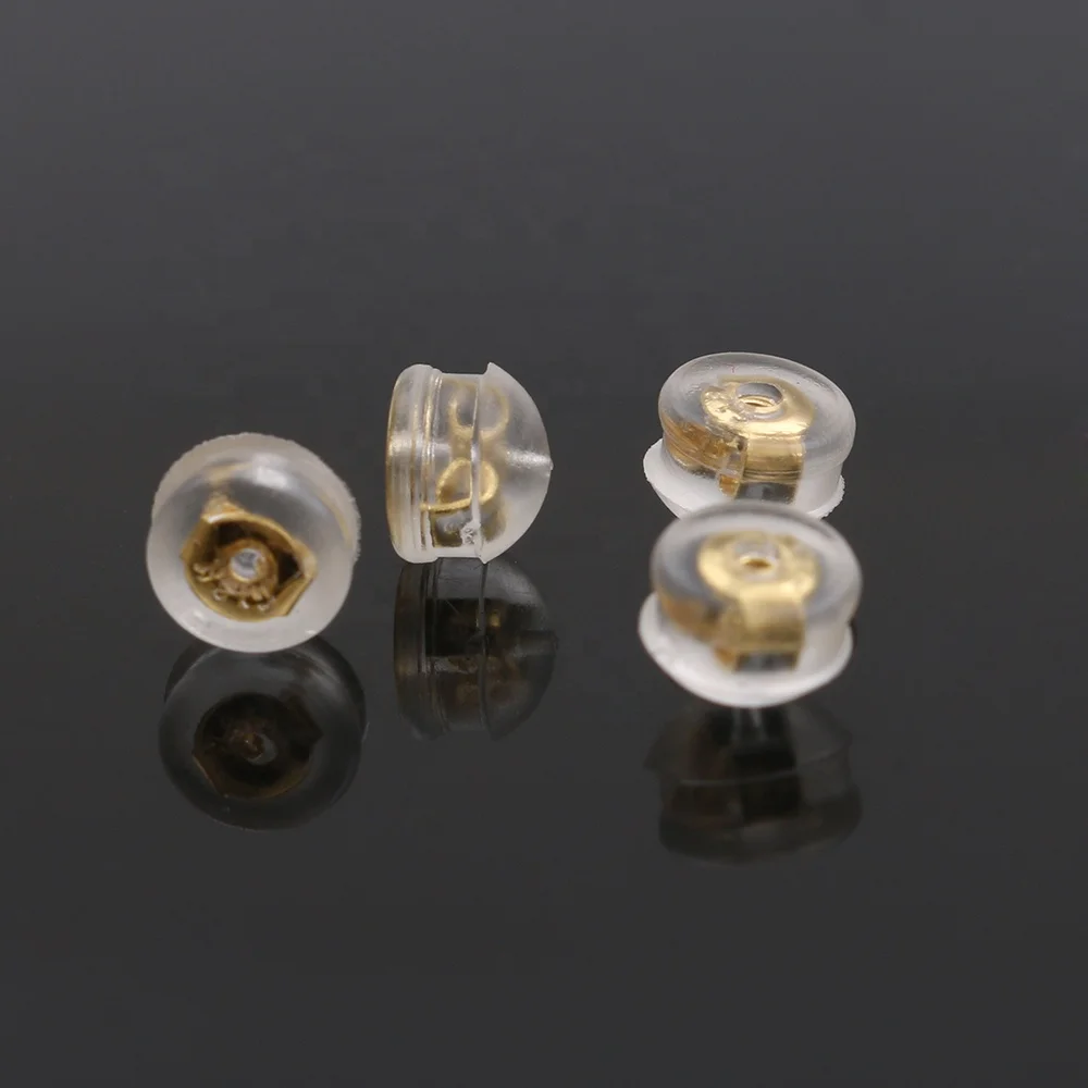 2024 New High Quantity Round Silicon Hypoallergenic Earring stud Backs