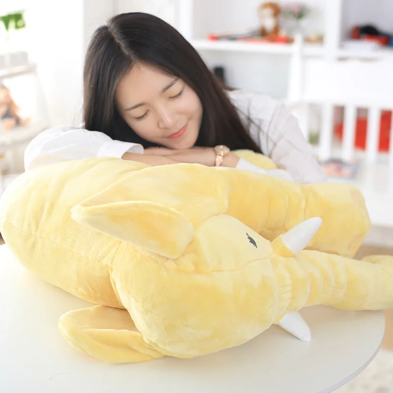 Lustomized wholesale luxury pink elephant pillow baby soft as 60cm plush stuffed material elephant plush toys