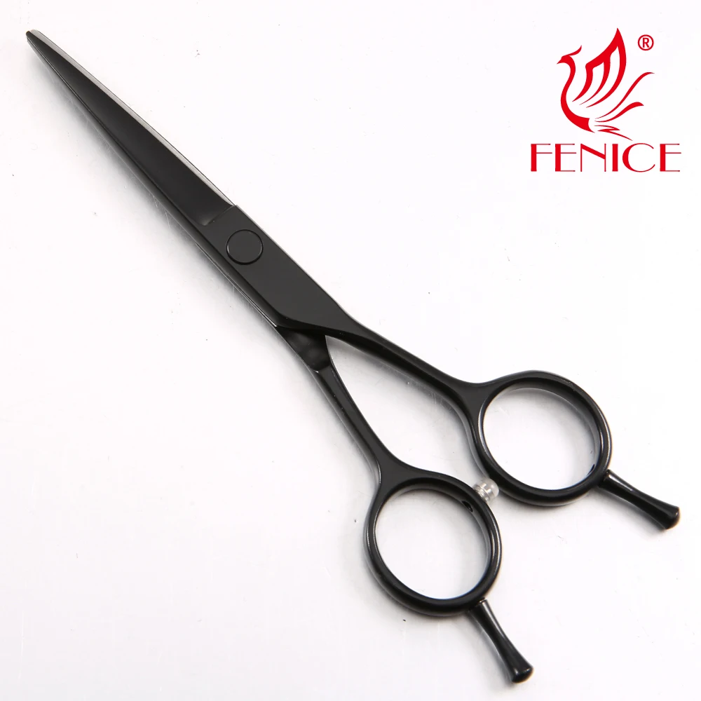 Fenice Black Titanium Hair Cutting Scissors Professional 440c Stainless Steel Hairdressing Shears