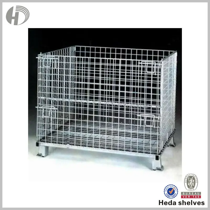 High Quality Heavy Duty Steel Wire Basket Mesh Pallet Cage