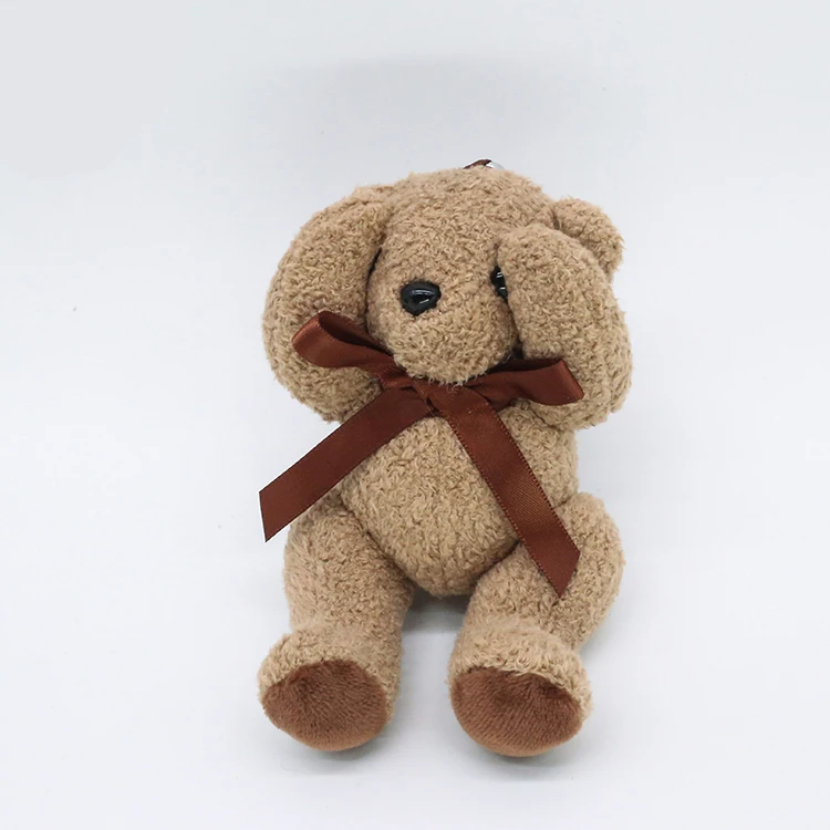 Mini stuffed animal soft plush teddy bear keychain toy