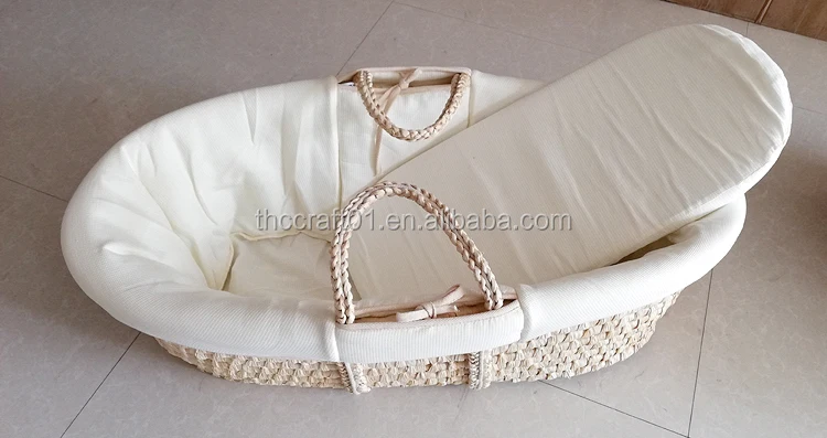 Maize Woven Rope Baby Bassinet Bed,Rattan Portable Baby Cribs Bed ,baby moses basket moses basket in baby cribs