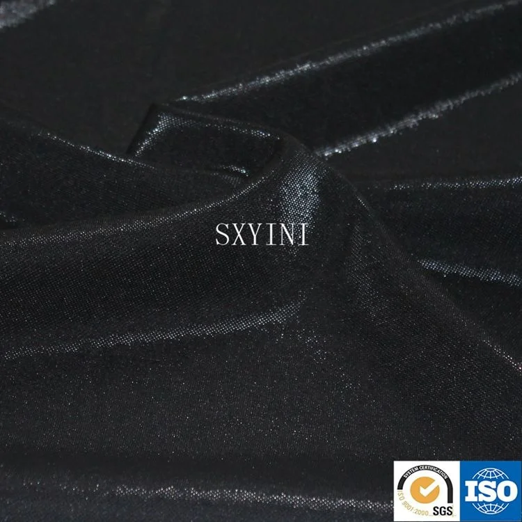 
YINI new product shiny soft polyester lurex interlock fabric for garment 