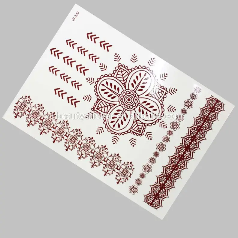 beauty sticker newest arrived hands burnt henna tattoo sticker