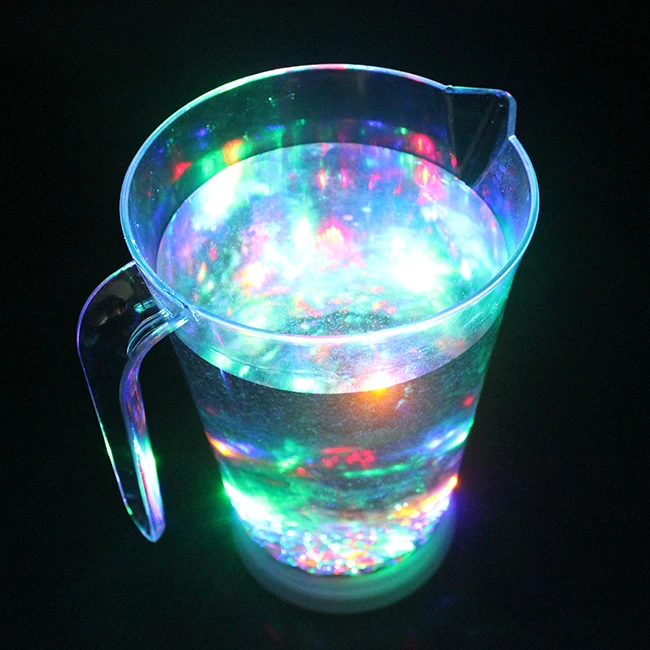 Promotional  Drink Ware 48oz Clear Plastic Led Light Up Beer Pitcher