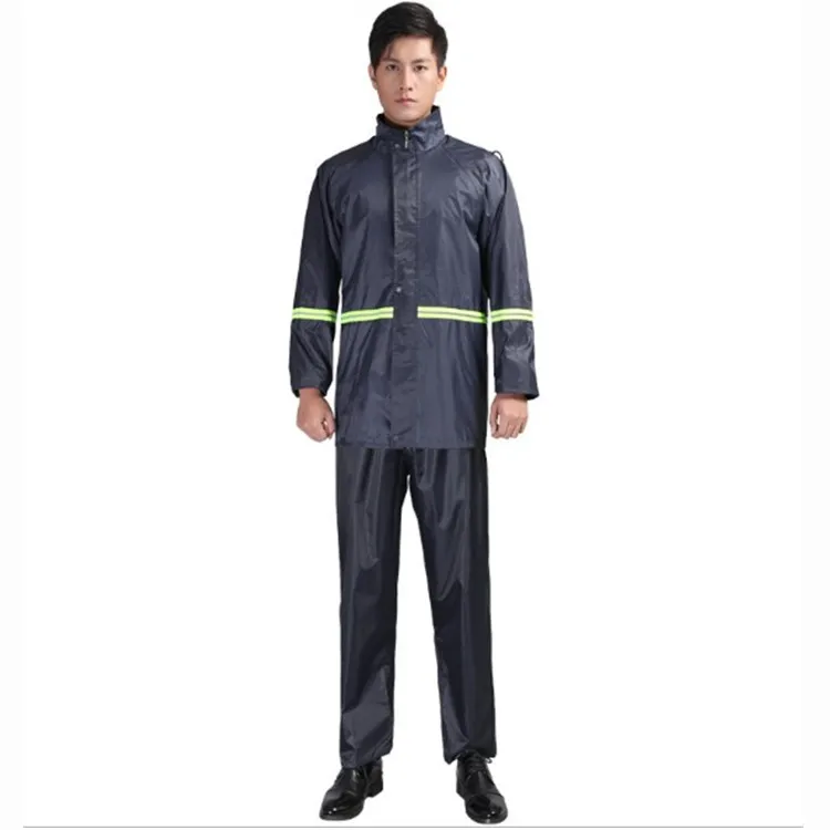 Походный дождевик темно-синего цвета, Светоотражающая полоса, отдельный дождевик, защита от дождя для езды на электровелосипеде