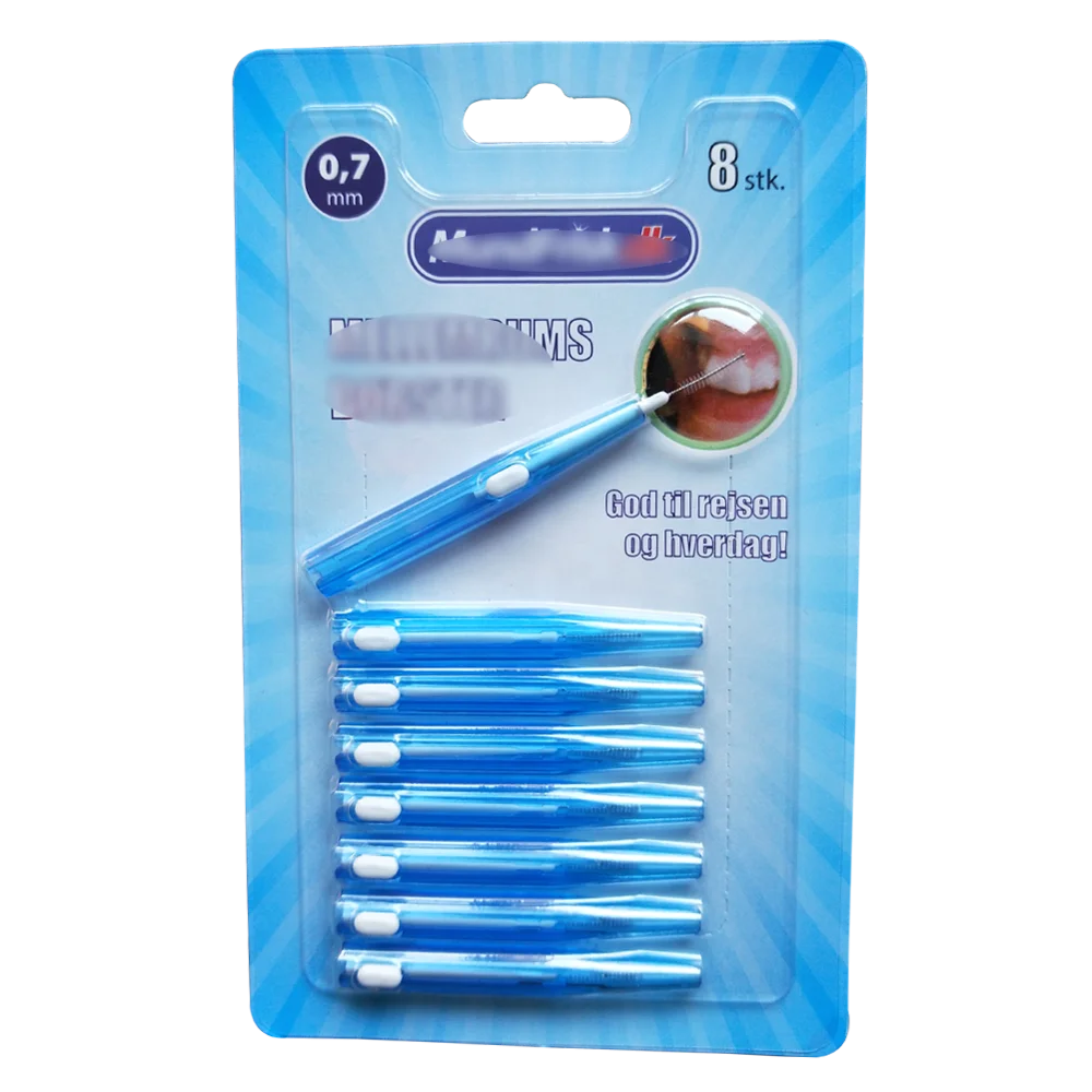 
CE Push Pull Type Interdental Brush with Blister Card Packing 
