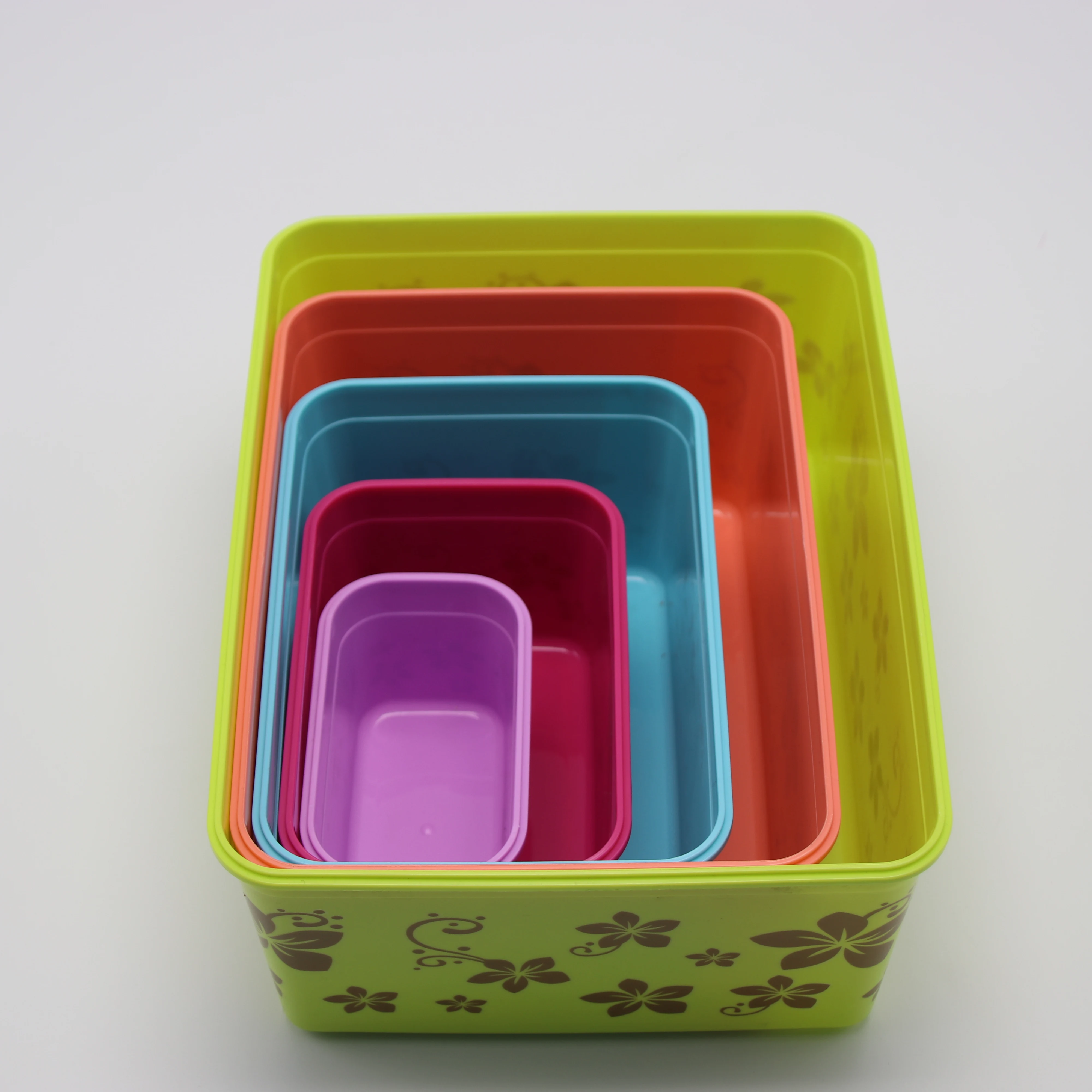 Best selling 3 size plastic rectangle food container set
