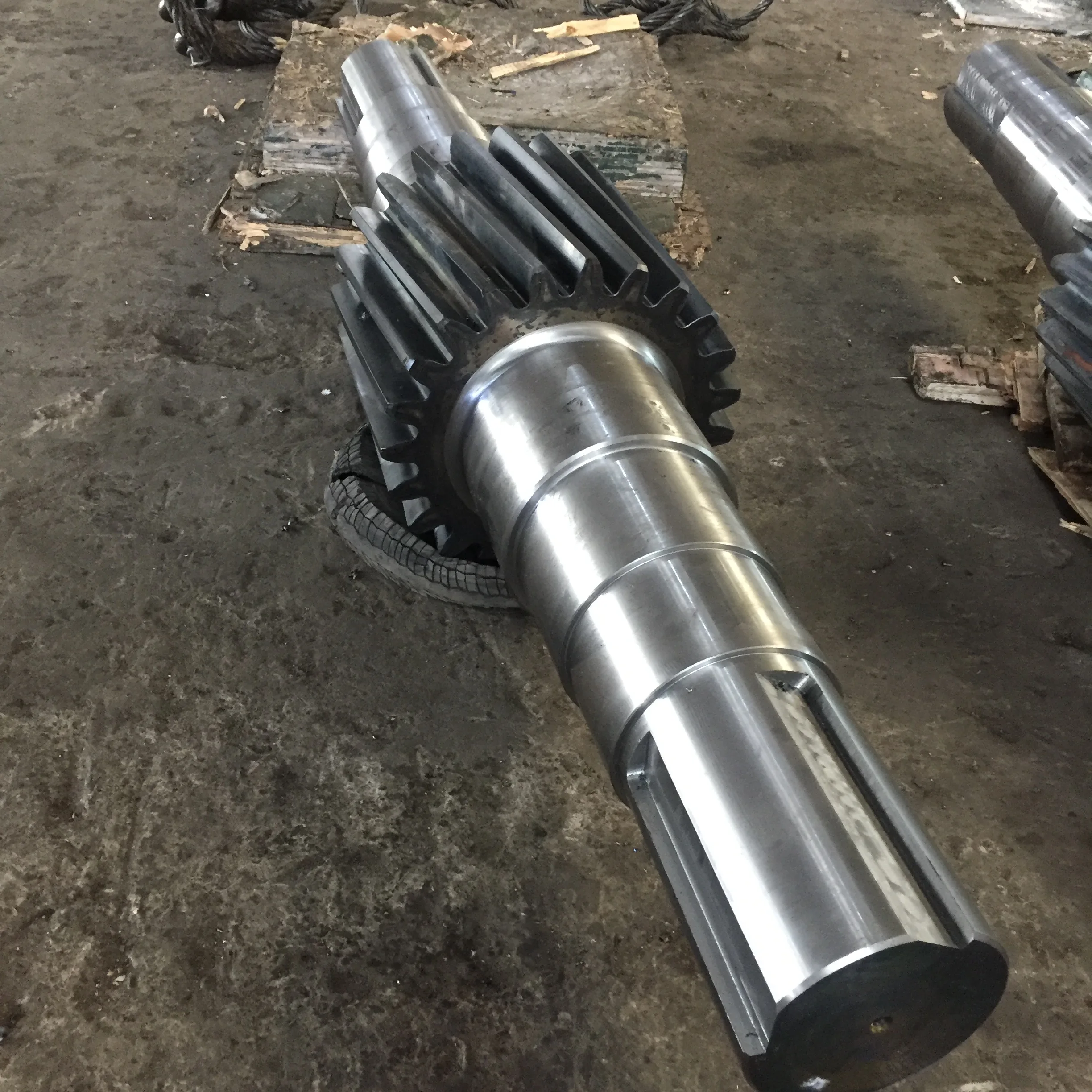Forging Steel Ball Mill Double-helical Customized Spiral Bevel For Heavy Machine Excavator Gear Straight Cut Teeth Shaft