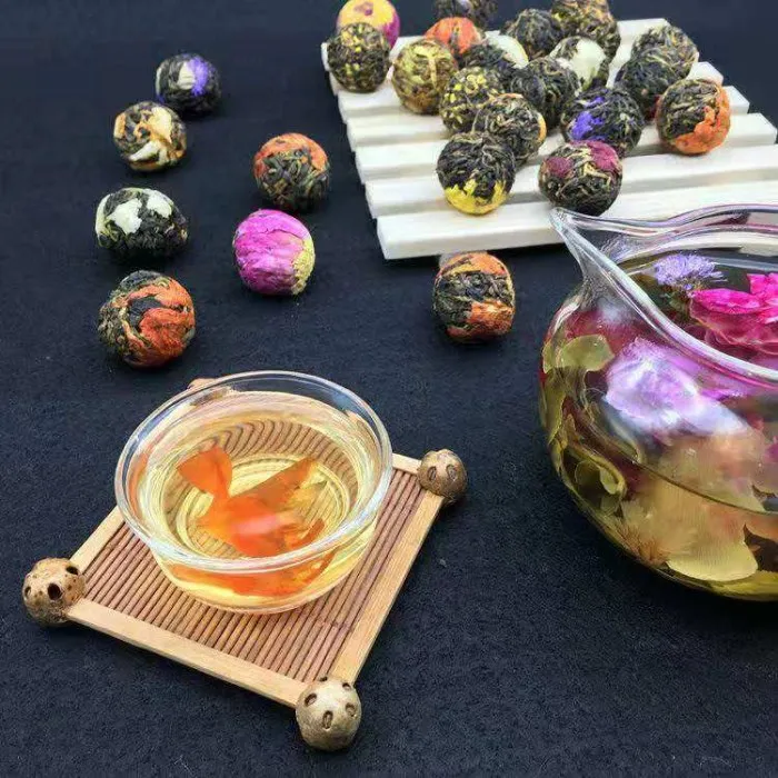 
D-dragon ball jasmine tea dry chrysanthemum bud flower tea porcelain tea ball infuser 