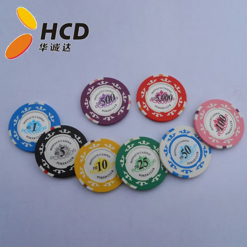 first class14g 3 tone clay poker chips with your own logo,
