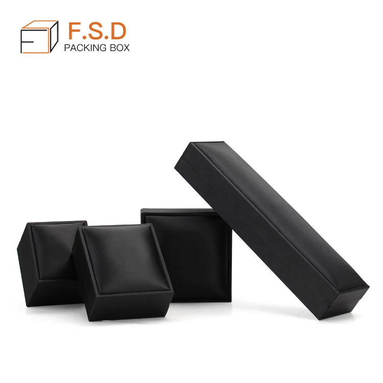 FSD Custom Logo Gift Packaging Box Pu leather Jewelry Box