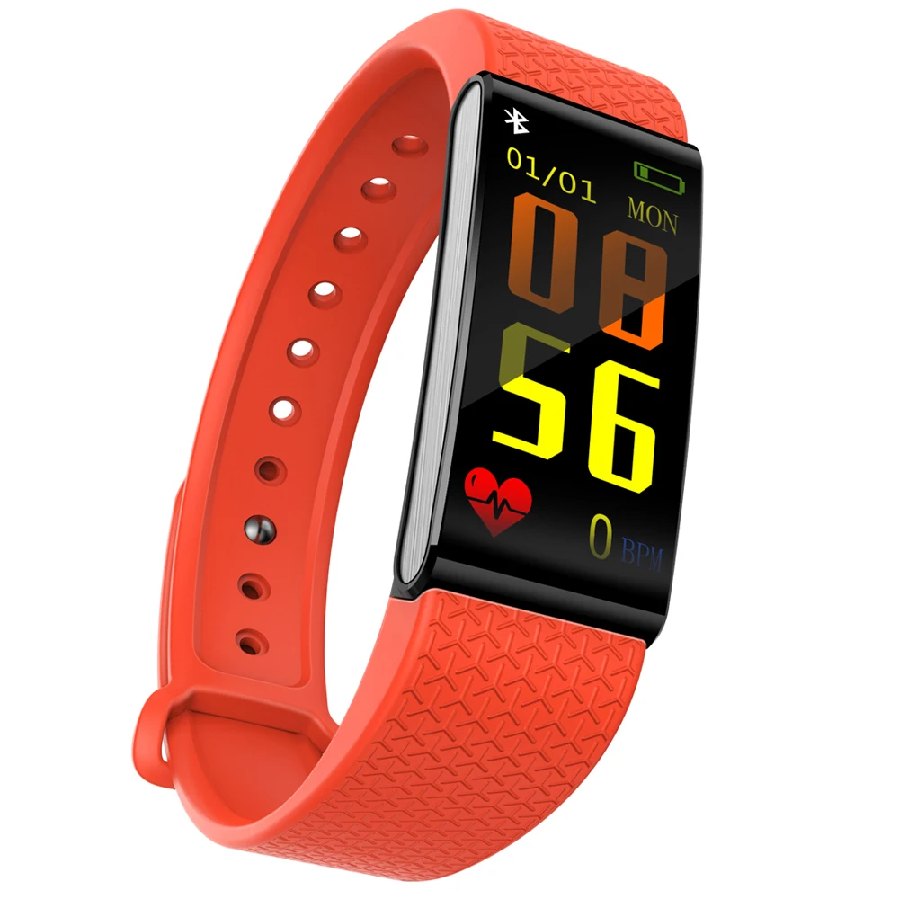 
New 0.96 inch color screen IP68 waterproof true Pedometer heart rate blood pressure smart bracelet sms notifications smart band 