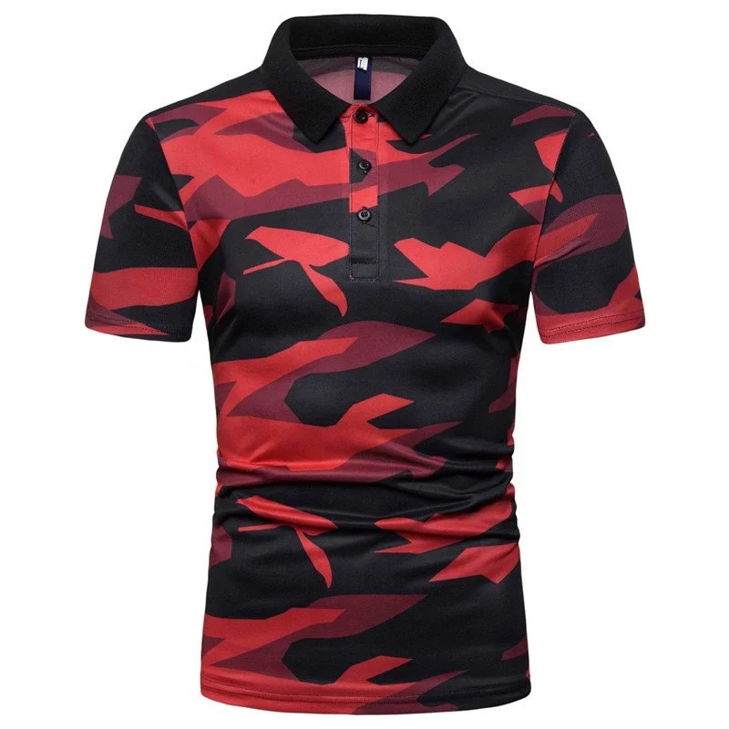 Summer New Camo Polo Design Work Wear Customized Polo Shirt For Men