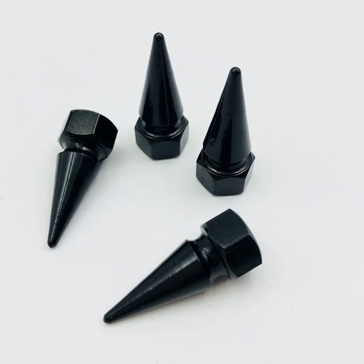 Long Spike Valve Stem Caps Metal Thread Set For Wheel Tires