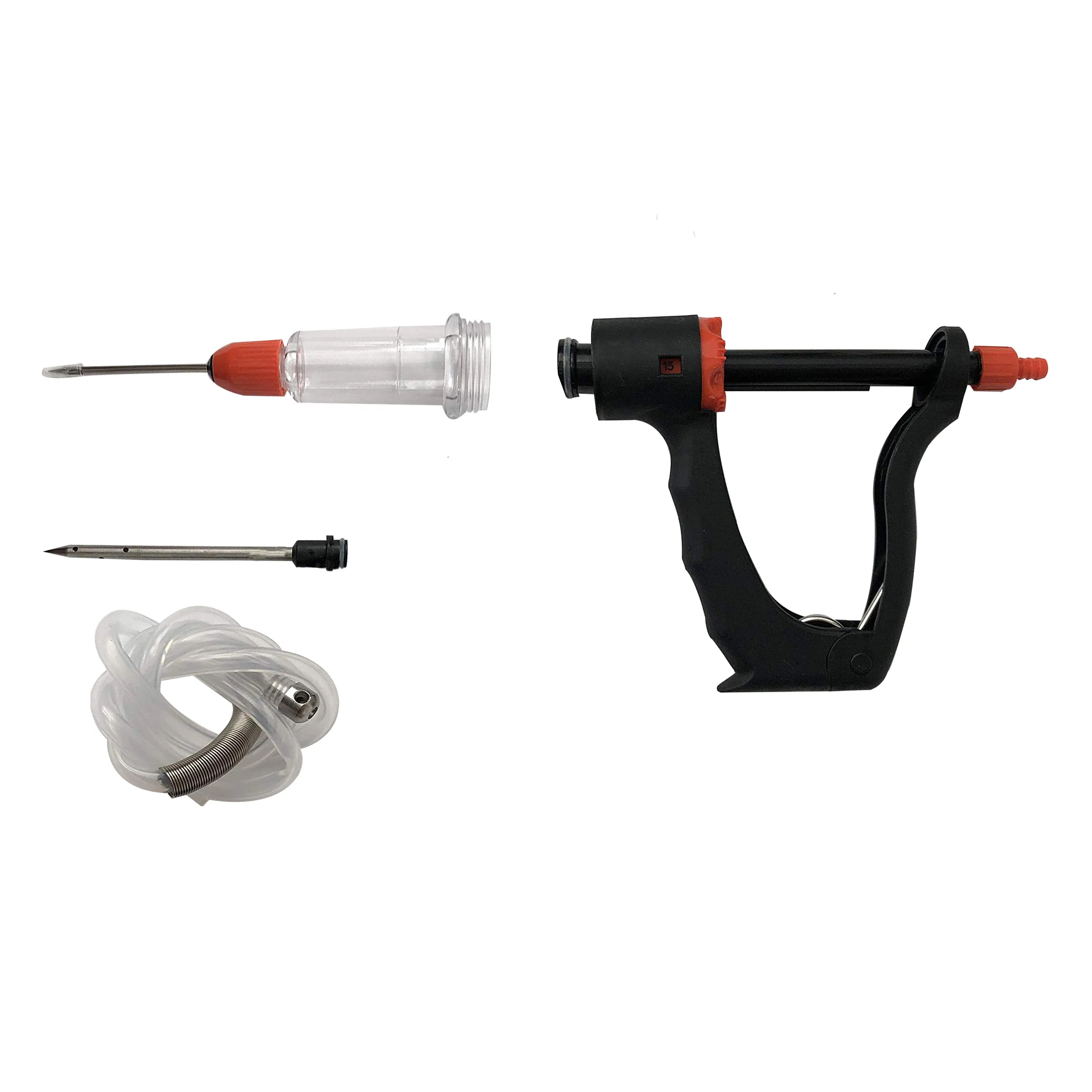 Professional Automatic BBQ Meat Marinade Injector Gun Kit,  Two Commercial Grade Marinade Needles