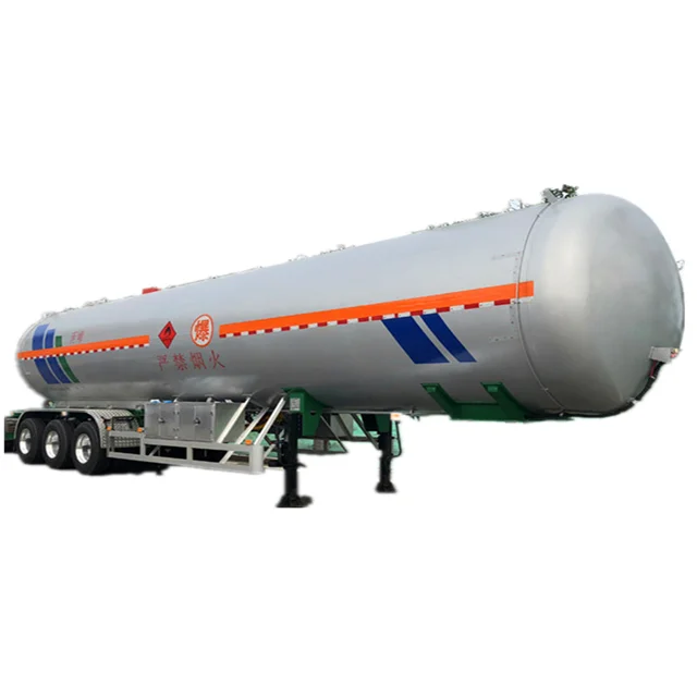 Lianghong Vehicle 3 Alxe Tri axles 44 CBM 37 Ton LPG Gas Tanker Truck Gas Transport Semi Trailer China Factory Sale