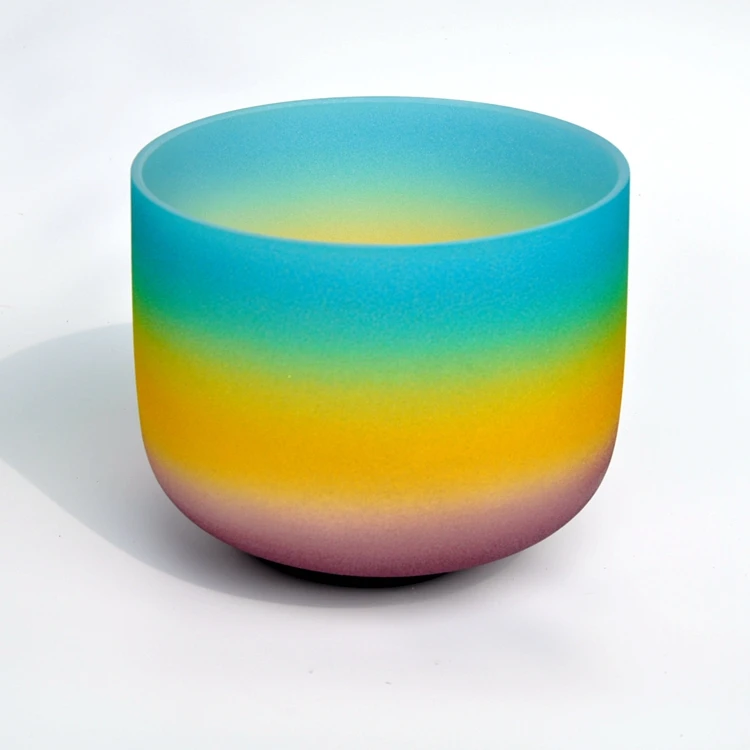 
Factory Sale Custom Design 7 chakra color crystal singing bowl set from China 