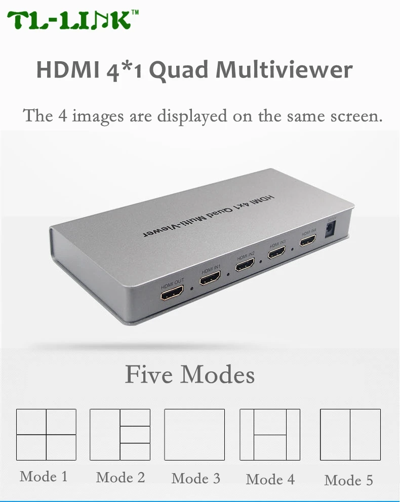 1080 P 4 in1HDMI коммутатор 4 вход 1 HDMI 4x1 hdmi quad multiviewer