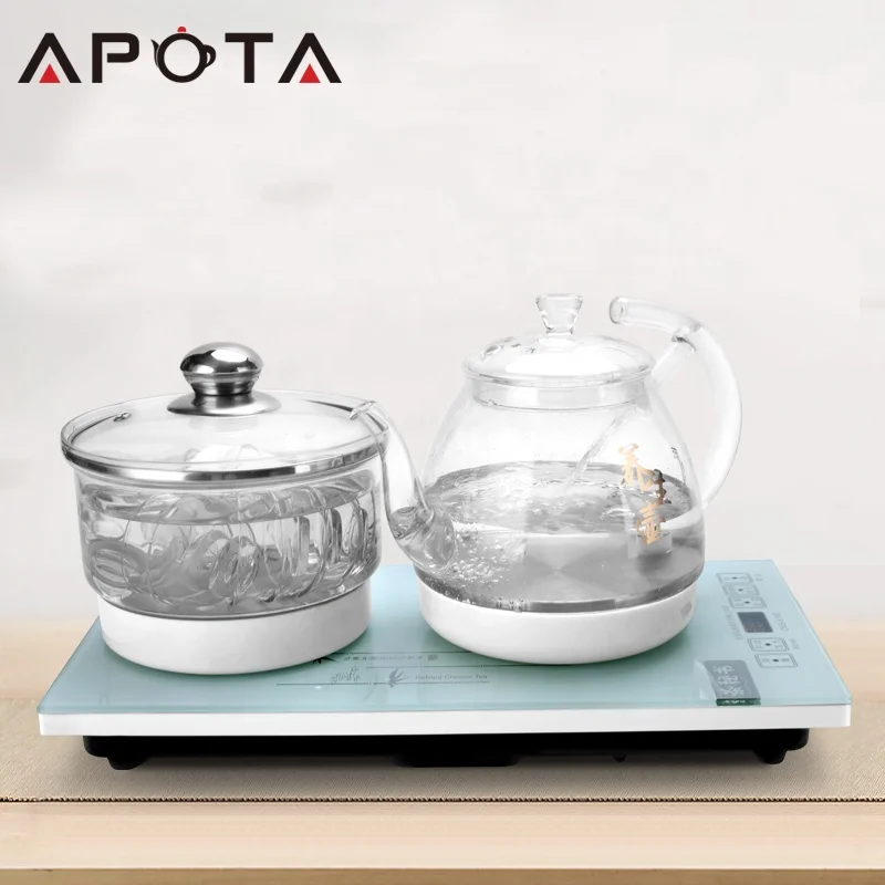 Teaware Glass Tea Kettle for Induction Cooker 1000W Dry Burning-resistant Protection