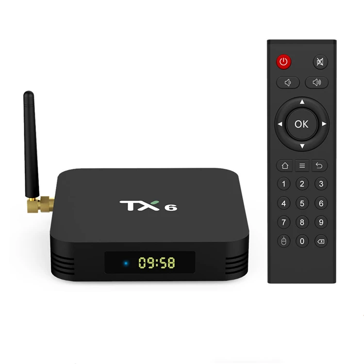 ТВ-приставка Allwinner H6 Ott, ТВ-приставка Tanix Tx6 5g Wi-Fi BT4.0 4 Гб ОЗУ 64 Гб ПЗУ Android 9,0