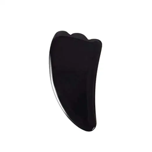 Beauty personal care black onyx stones gua sha tool black obsidian jade gua sha face neck massager gua sha