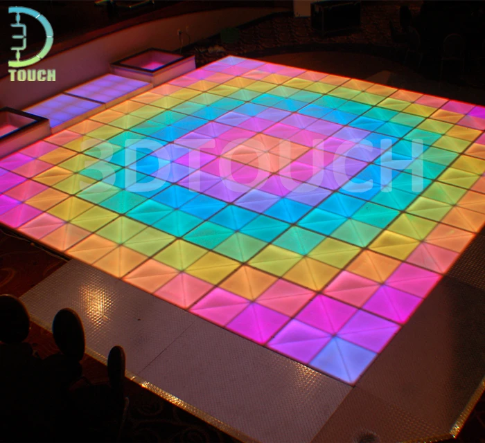 Цифровой RGB светодио дный LED танцпол DMX512 Дискотека для свадебного украшения