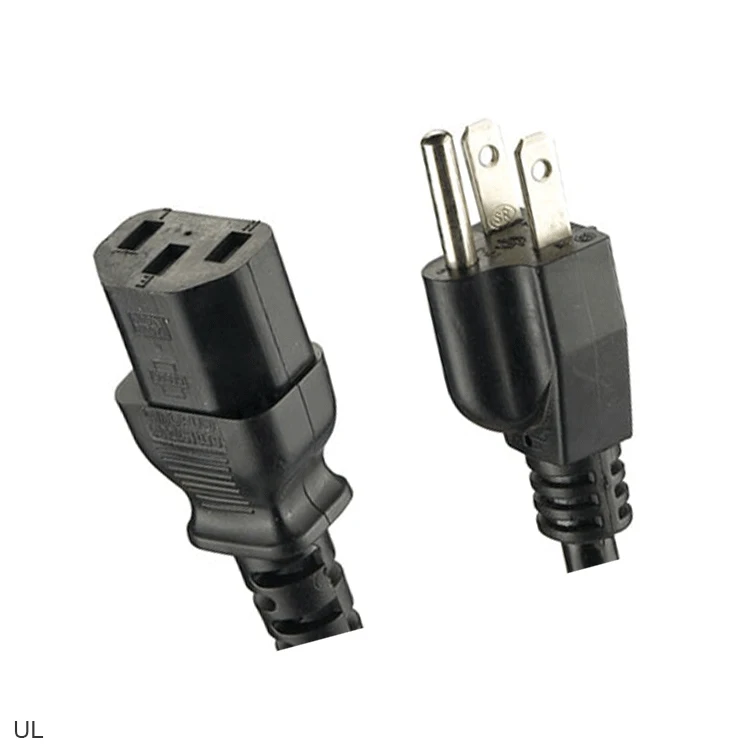 Американский США UL 10A 125 V удлинитель SJTW 3C 18AWG 3 Pin AC Электрический провод кабель NEMA шнур питания с IEC C13