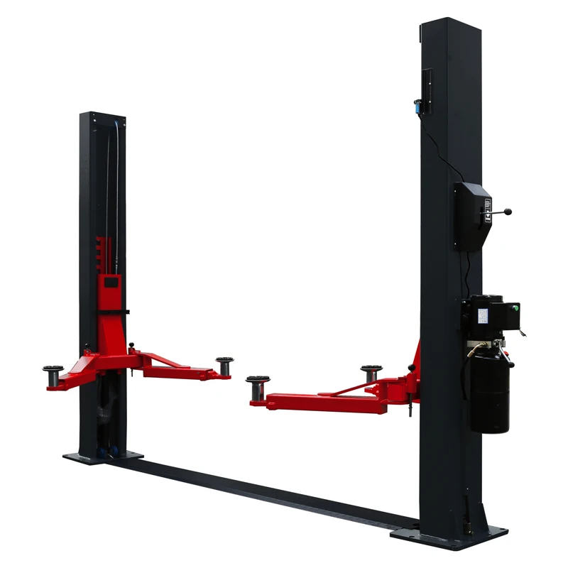 Red mount car lift 2 post carlift 4000kgs single side release home garage used