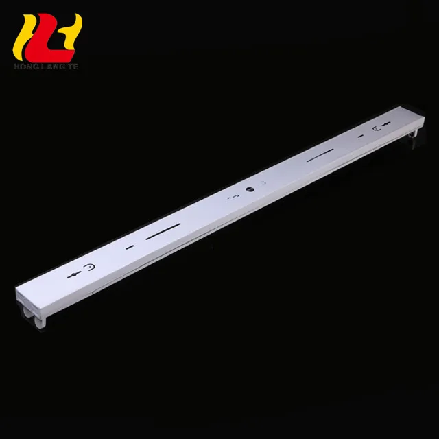 Indoor Decorated Office Linear 2Ft 3Ft 4Ft G13 Lampholder Iron Base LED T8 36W 2x18W 2X20W Double Fluorescent Tube Light Fitting