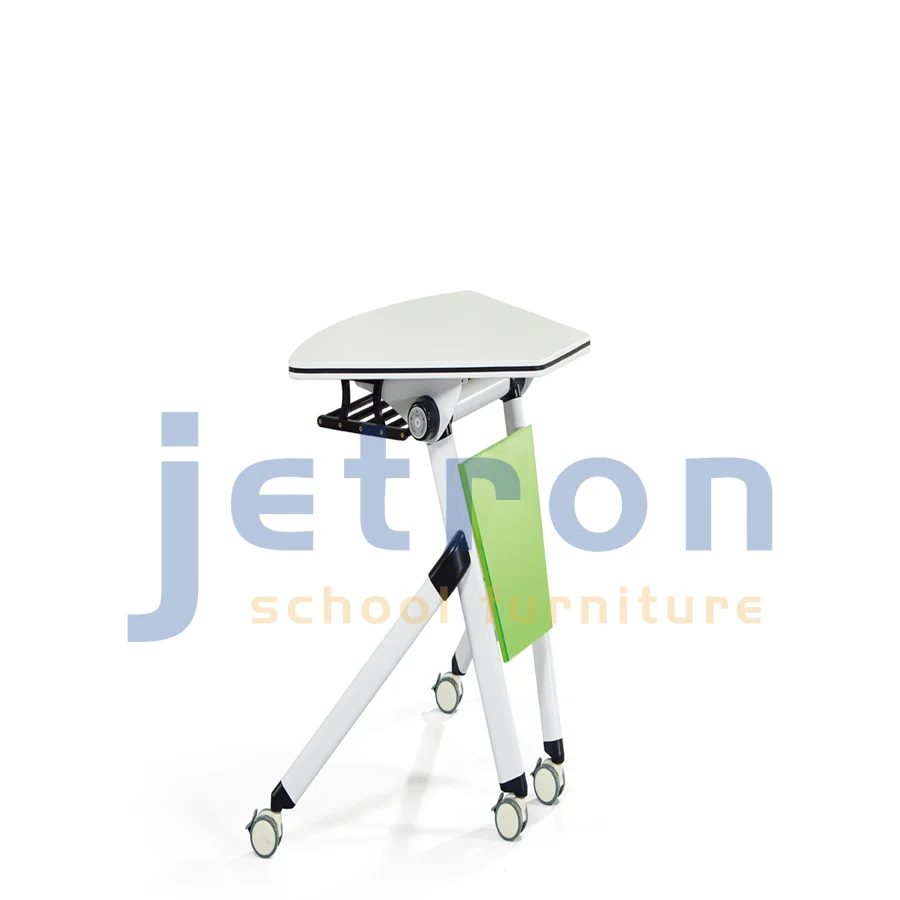 
Sturdy and convenient fan-shaped foldable wood table splicing 