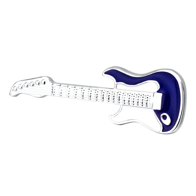 
Wholesale Custom Novelty Blue Guitar Lapel Pin Brooch Pin Brand 