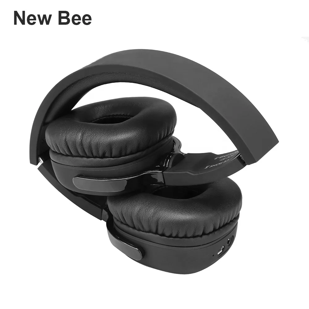 Новый пчела Дешевые 70 часов батарея жизни стерео звук складной беспроводной наушники с микрофоном