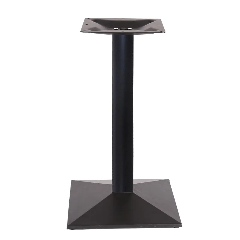 Chuangdi dining table cast iron table base with bevel square base