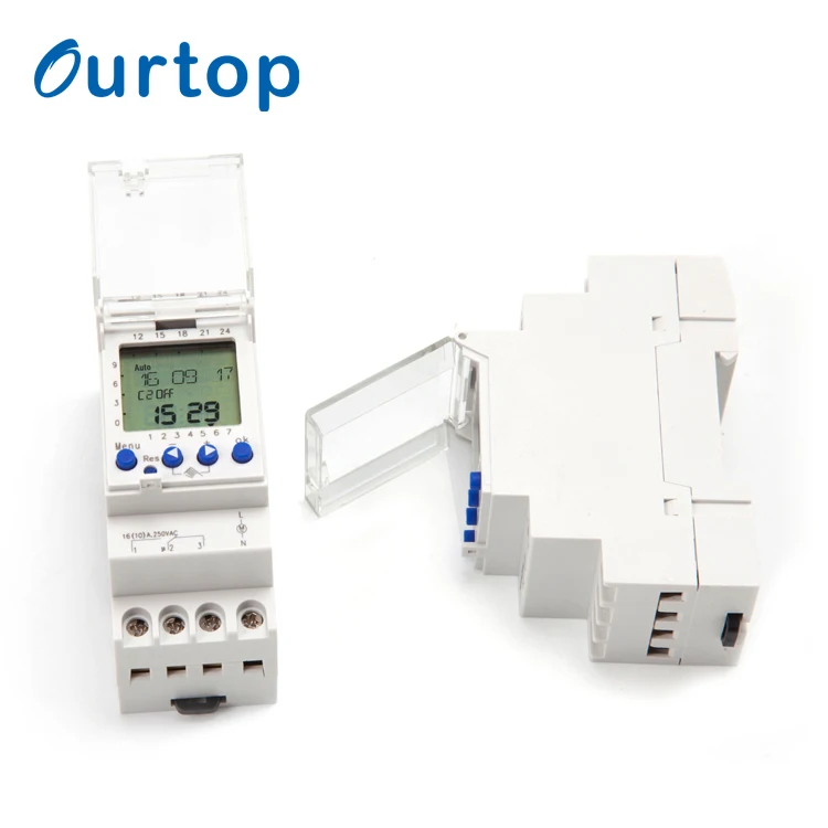 Din rail circuit digital electronic control timer with quartz base
