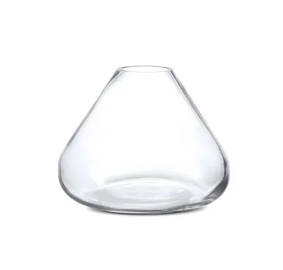 Customized Borosilicate Ornamental Cone Shaped Glass Vase for Home Decoration ecological bottle