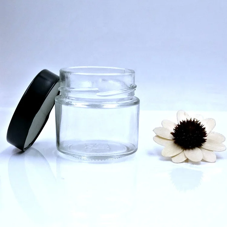 wholesale glass bottle 100ml vacuum spice storage container 4oz food canisters empty ergo glass jars with metal twist off lids