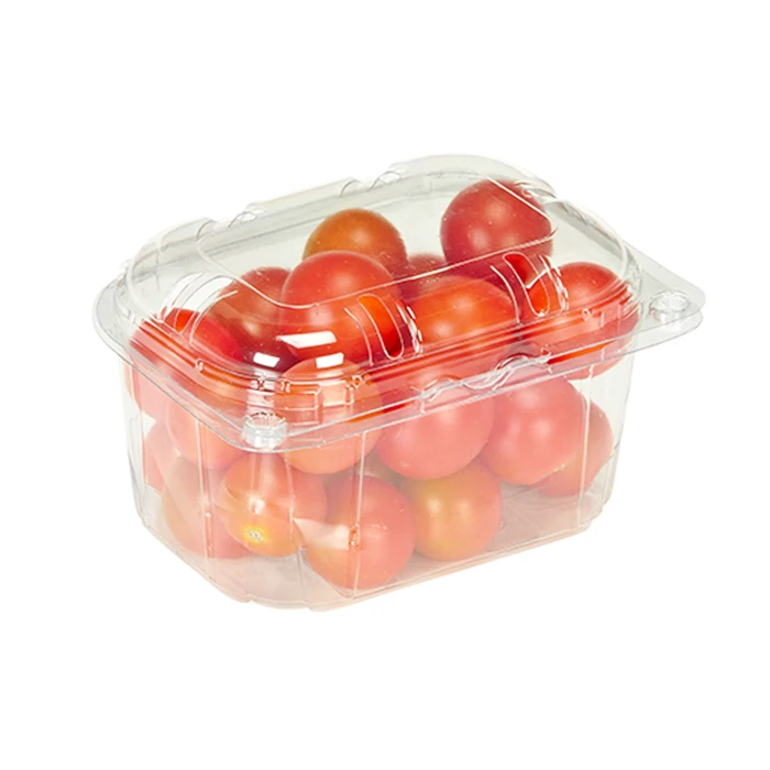 
Clear PET Plastic Fruit Clamshell Punnet with lid Clear PET Plastic Fruit Clamshell Punnet with lid