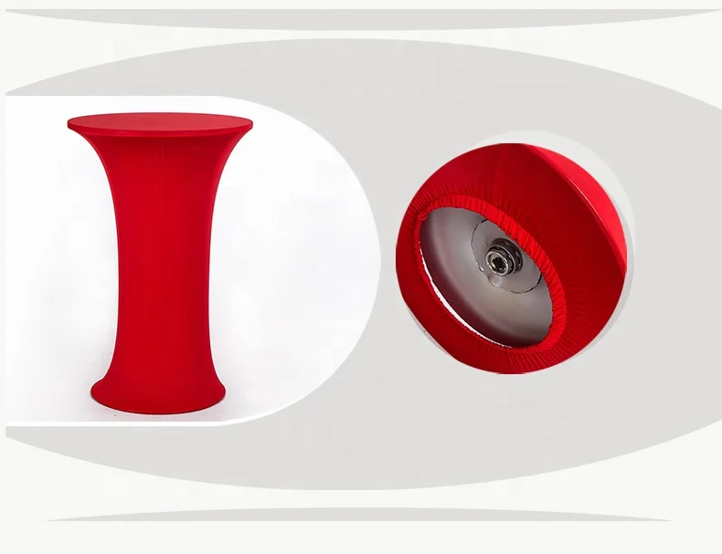 
China Wholesale Wedding Stretch Tight Table Cloth Lycra Spandex Cocktail Table Covers For Event Decorations 