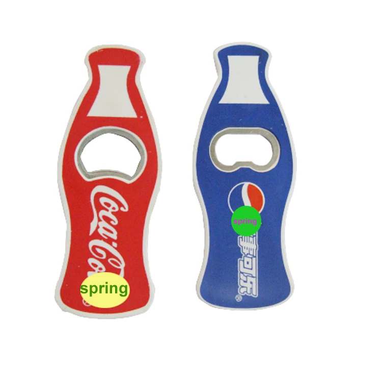 Promotion Custom Logo Coca Plastic Bottle Opener/Eco-Friendly  Metal  Beer Opener With Fridge Magnet