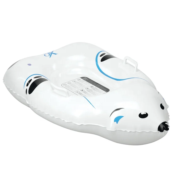 Factory sales PVC plastic inflatable round snow tube,inflatable snow sledge