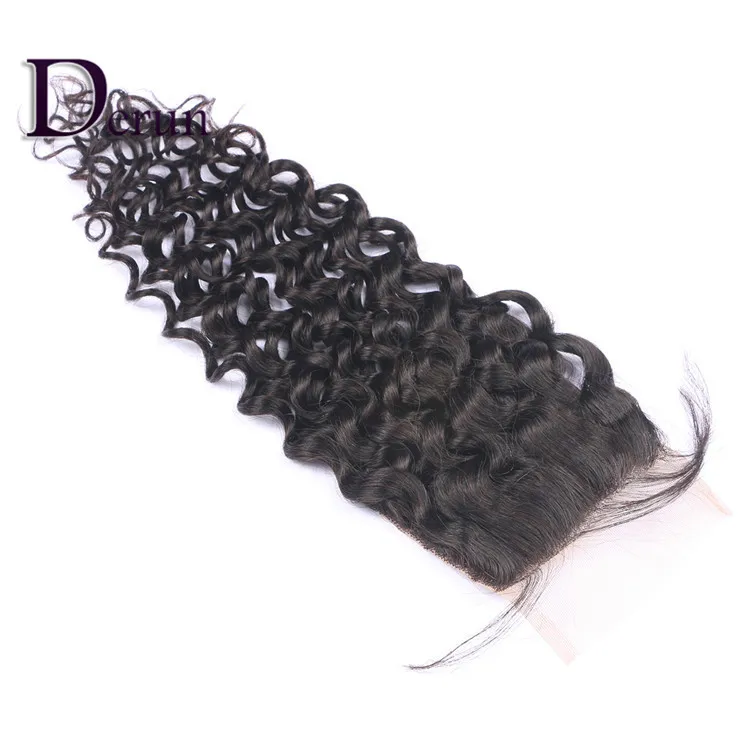 Wholesale Price Raw Virgin Human Curly hair Can be Dyed Bleached 4*4 HD swiss Lace Closure