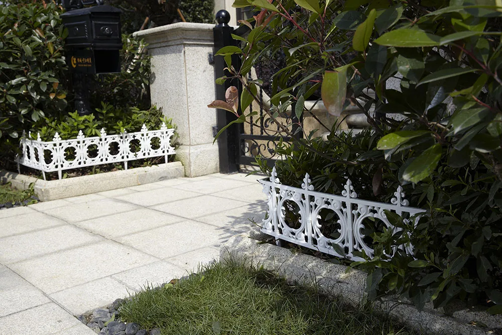 Plastic Faux Wrought Iron Garden Fence Border Edging, border panels with a beautiful design and wrought iron styling fences