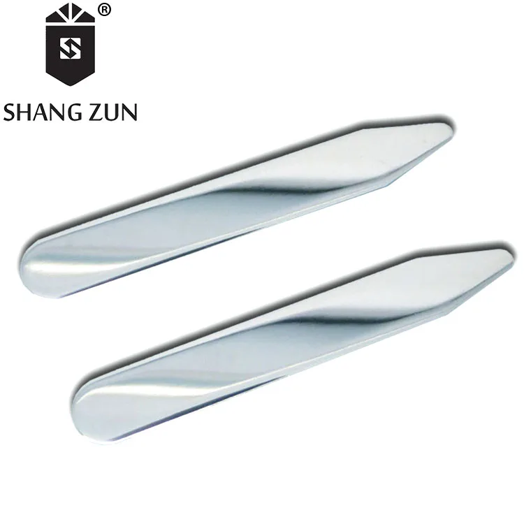 Manufacturers selling stainless steel collar support silver metal collar stays , personalized custom logo collar inserts