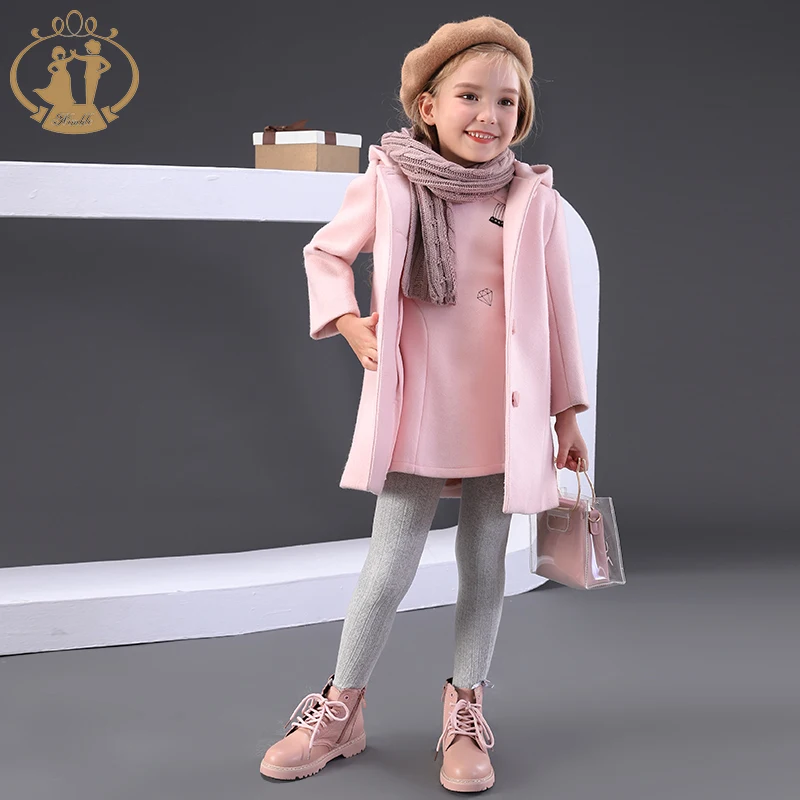 Nimble Kids Baby Little Coats For Winter Pink European Winter Coats Fashionable Good Quality Wholesale Kids Jackets
