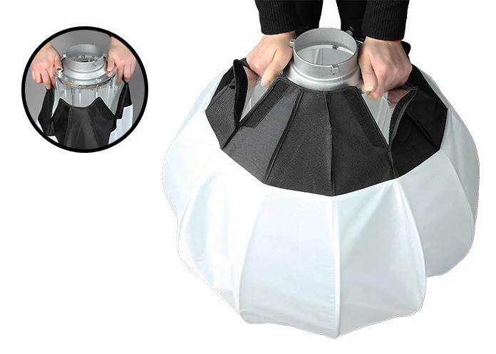 Photo Studio Globe Foldable Lantern Softbox with Bowens Speed ring and Carrying Bag for Speedlite Studio Strobe Flash Light