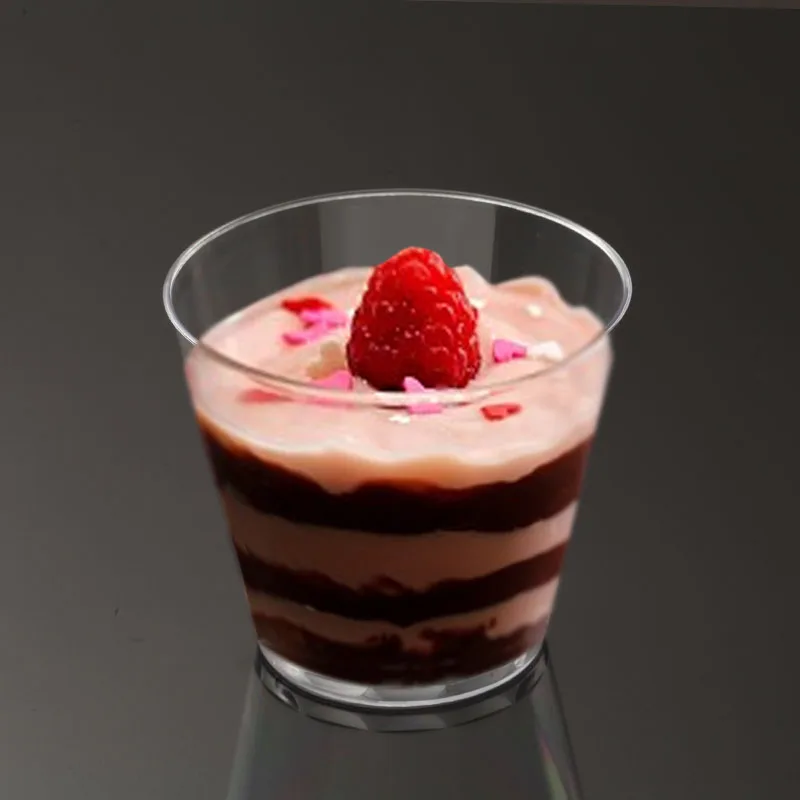 Food Grade High Quality Pp Ps Pla Pet Custom Printed Clear Mini Plastic Dessert Cup