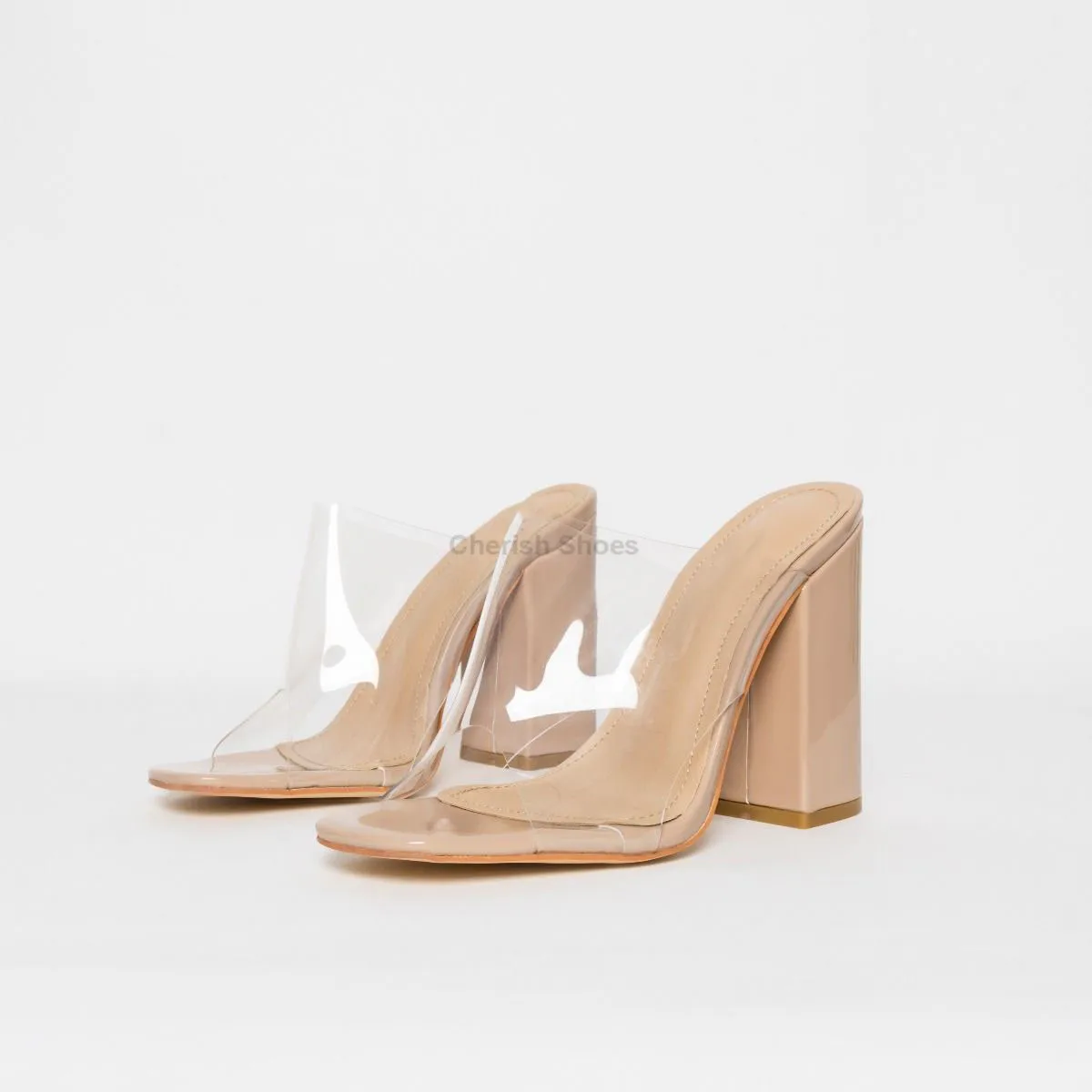 China Factory Chunky Pink High Heels Mules Sexy Shoes Outdoor Slippers For Women And Ladies