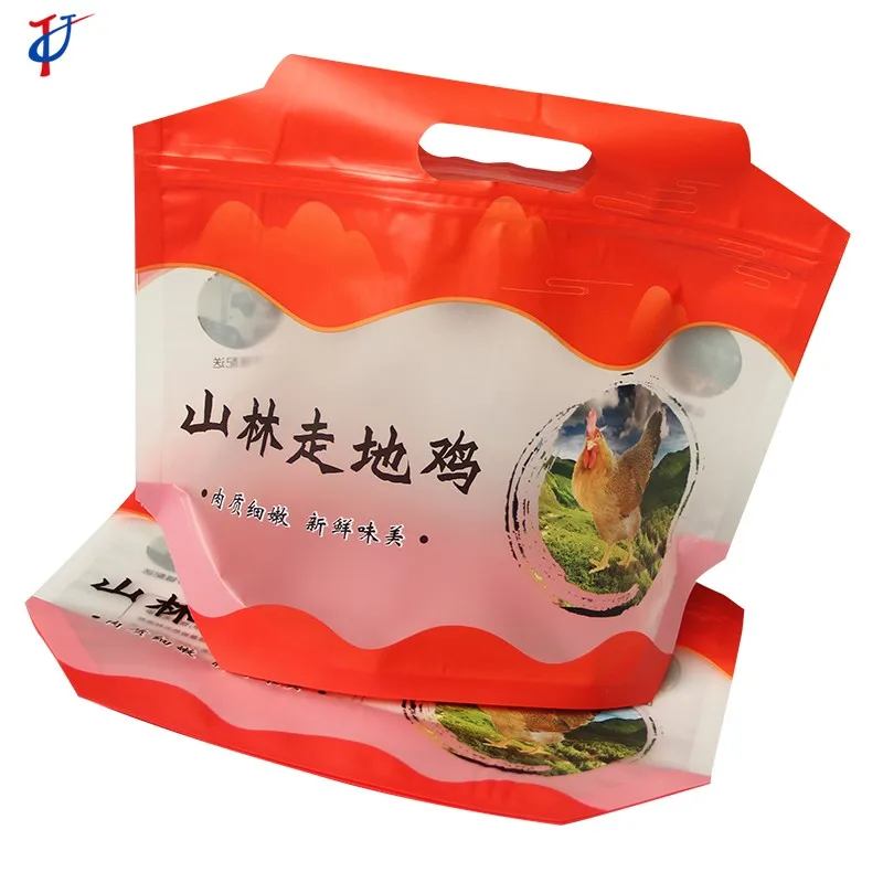 Colorful LDPE safety  chicken plastic bags for frozen chicken packaging